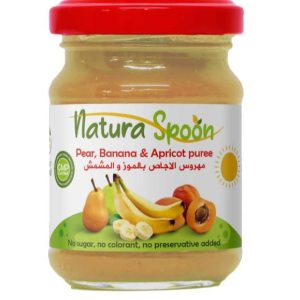 Pear banana & apricot puree