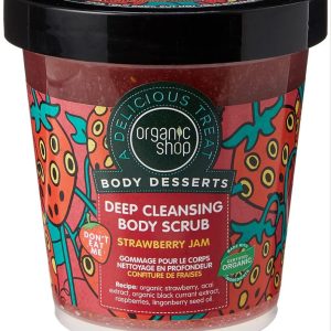 Organic shop deep cleansing body scrub/Strawberry jam
